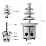 chocolate fountain-4-tier-electric-melting-machine-fondue-pot-set-10