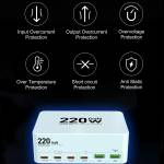 wlx 818l-6-port-220w-pd100wusb-gan-intelligent-digital-display-charging-station-10