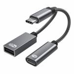 2-in-1 Multifunction Dual Port Type-C OTG Adapter Cable