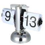 small table-clock-retro-flip-over-clock-stainless-steel-flip-over-internal-gear-driven-quartz-clock-
