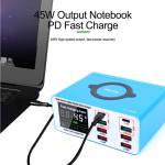 Relife RL-304S 8-port Multi-functional USB Smart Charger Support QC 3.0 Wireless Charging