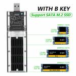 M.2 to Gen1 USB3.0 SATA NGFF Solid State Drive Box Support M.2 SATA Protocol NGFF SSD