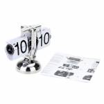 small table-clock-retro-flip-over-clock-stainless-steel-flip-over-internal-gear-driven-quartz-clock-