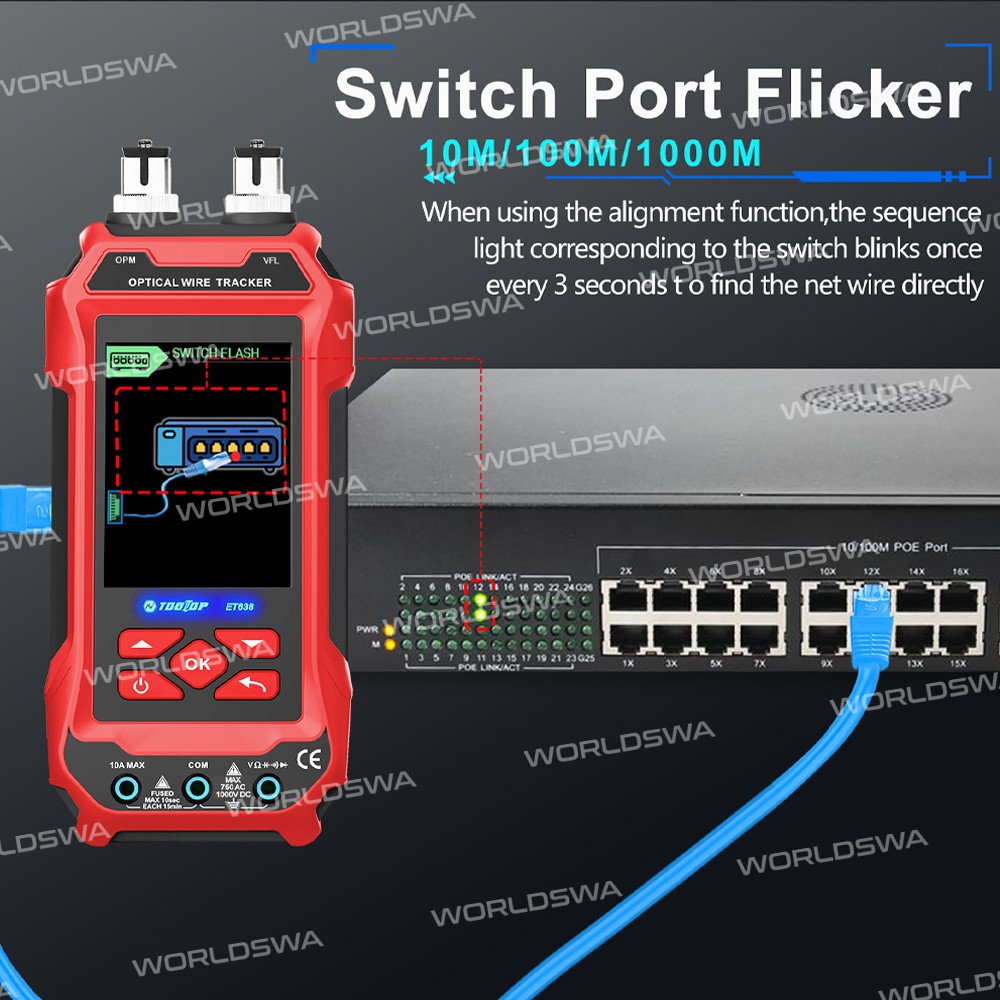tooltop et636-et638-multifuction-network-cable-tester-optical-power-meter--multimeter-8