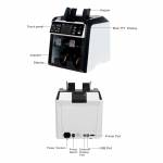 AL-950 Dual CIS Banknote Fake Sorter Mix Value Money Counterfeit Denomination Bill Counter Machine