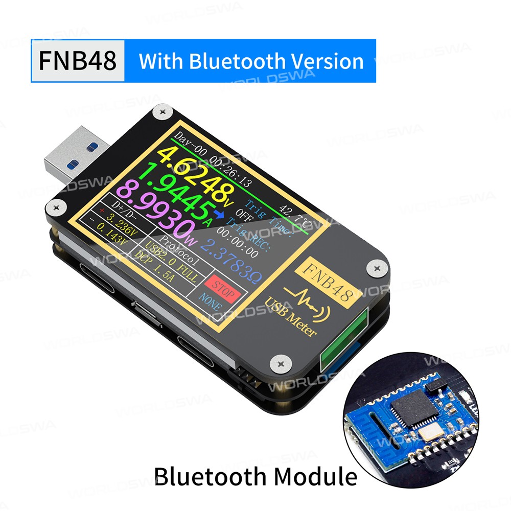 FNB48 USB Type-C Voltmeter Ammeter Detector Current Quick Charging Tester Protocol Tool PD Trigger
