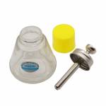 100ML 150ML Stainless Steel Head Glass Liquid Alcohol Bottle