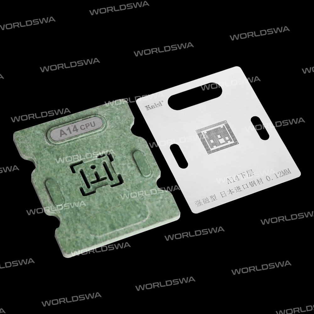 Kaisi Bottom Layer BGA Reballing Stencil Planting Tin Platform for Apple A10 to A14 CPU